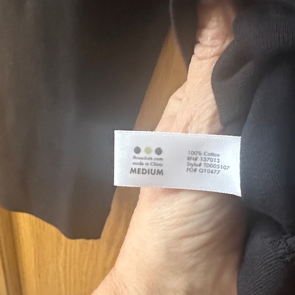 Three Dots Elegant Black Long Sleeve Tee - Picture 7 of 7